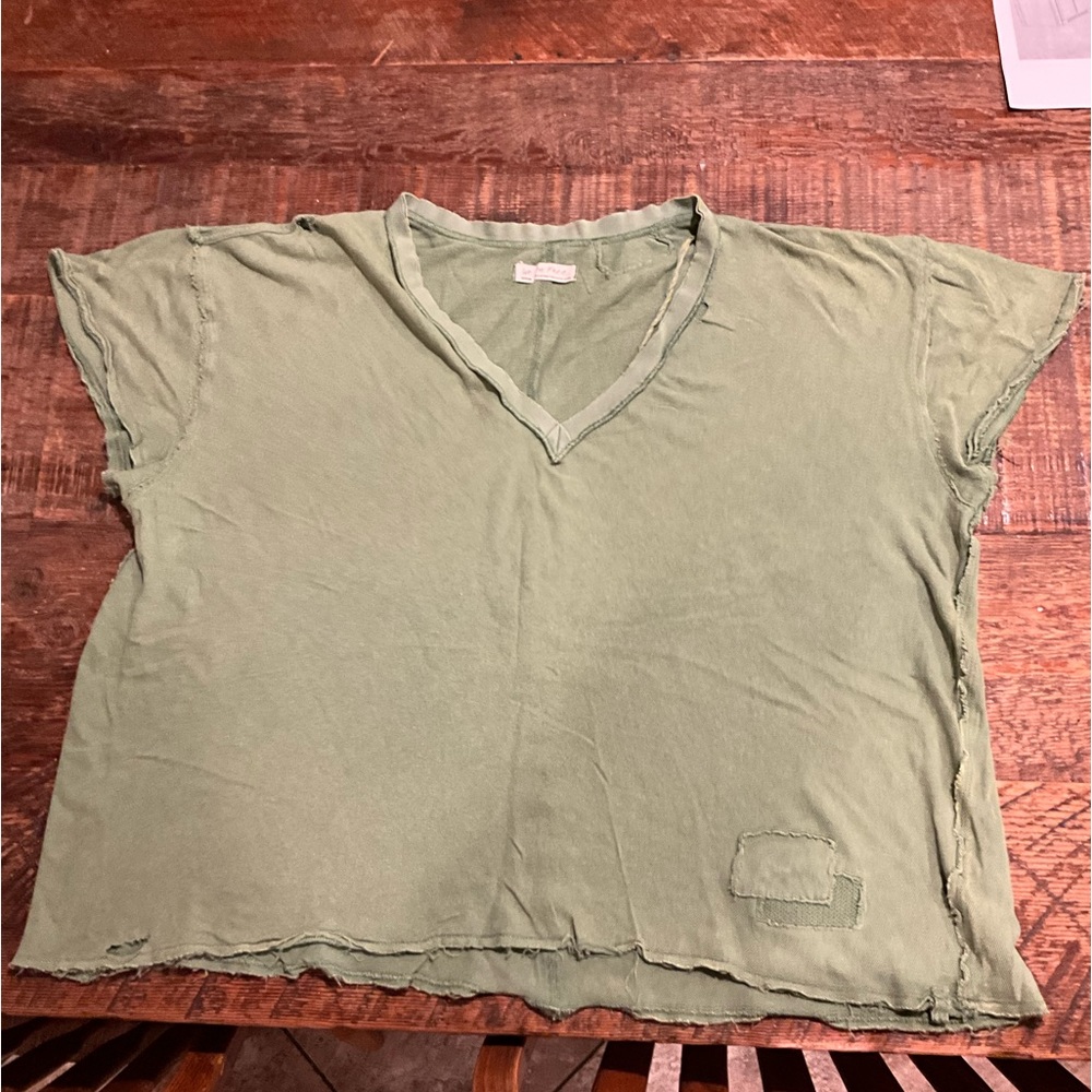 Free people oversized distressed t shirt